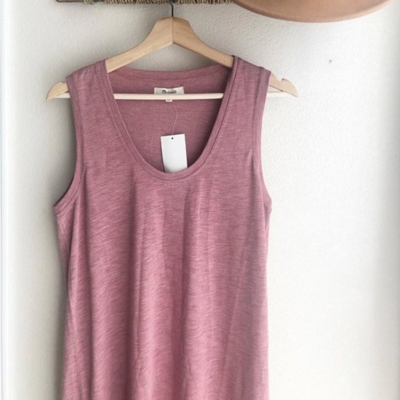 Madewell Pink Jersey Tank Dress Medium - Picture 8 of 10